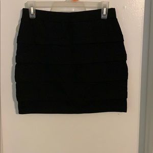 Black mini skirt